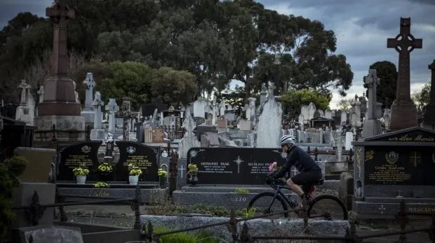 海滩人挤人锻炼，澳洲人另辟蹊径改去墓园：很平静，我爱这里